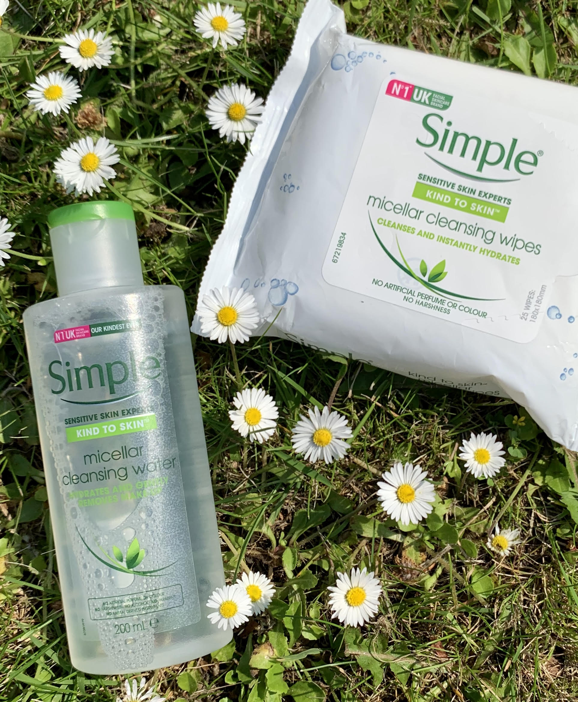 Simple, rensevand, wipes, Micellar Water, rens