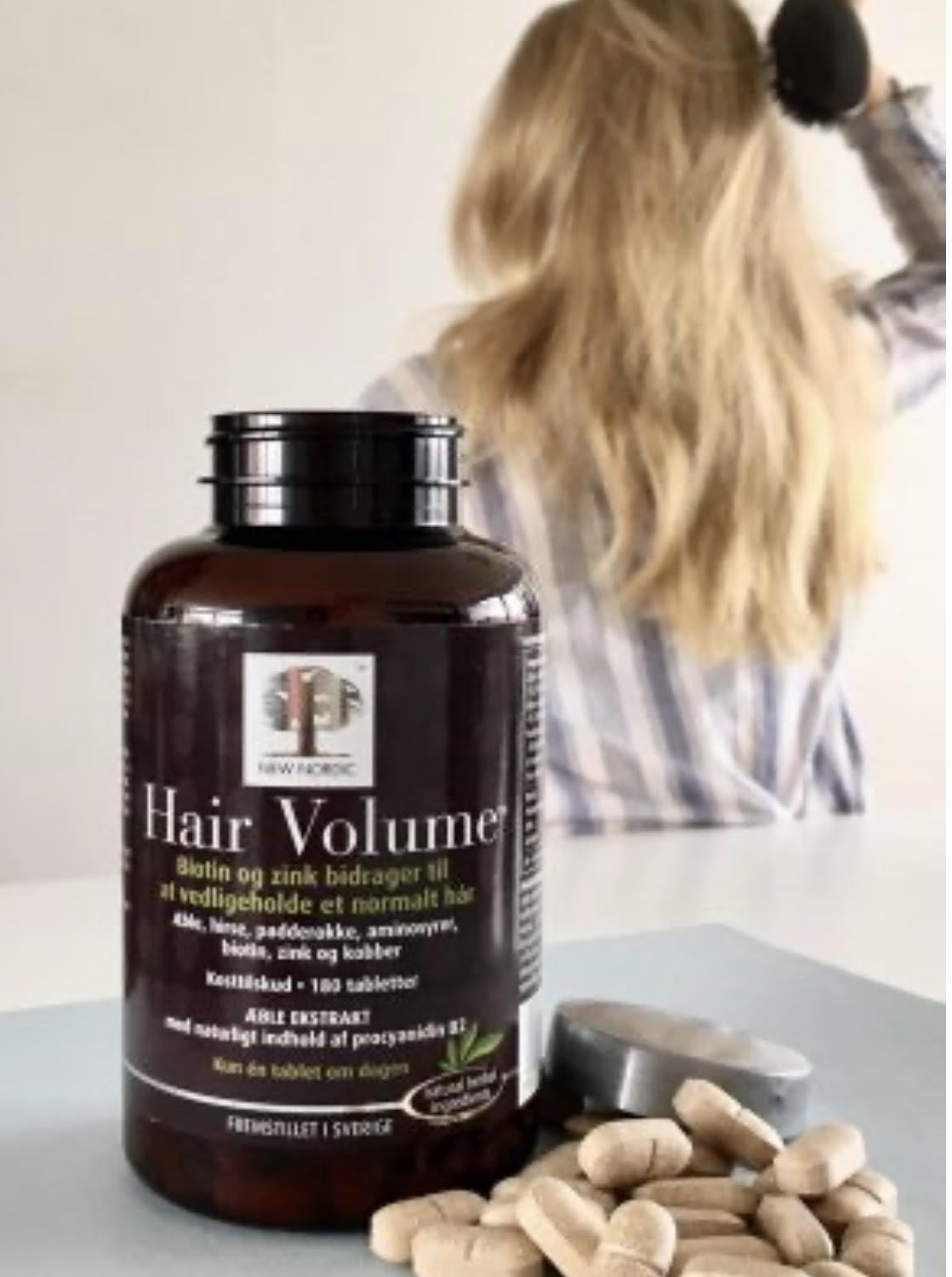 Hair Volume, kosttilskud, hår, vitaminer, hårvækst, New Nordic